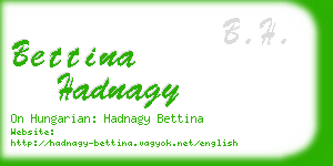 bettina hadnagy business card